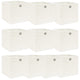 VIDAXL -Speicherboxen 10 PCs 32x32x32 cm Stoff weiß