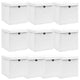 Vidaxx Aufbewahrungsboxen mit Deckel 10 Stück 32x32x32 cm Stoff weiß