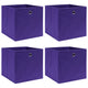 VIDAXL -Speicherboxen 4 PCs 32x32x32 cm Stoff lila