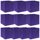 VIDAXL -Speicherboxen 10 PCs 32x32x32 cm Stoff lila lila