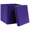 VIDAXL -Speicherboxen mit Deckel 10 PCs 32x32x32 cm Stoff lila lila