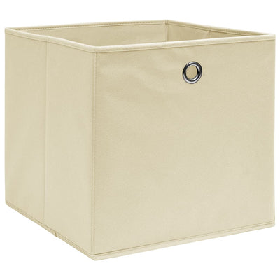 VIDAXL -Speicherboxen 4 PCs 32x32x32 cm Stoffcreme -gelöscht