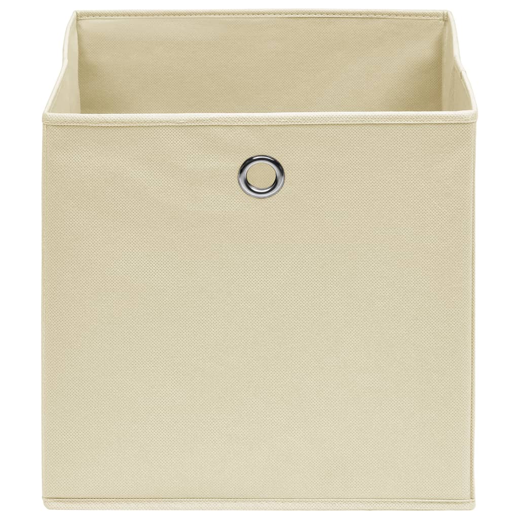 VIDAXL -Speicherboxen 4 PCs 32x32x32 cm Stoffcreme -gelöscht