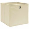 VIDAXL -Speicherboxen 10 PCs 32x32x32 cm Fabric Cream -Anter