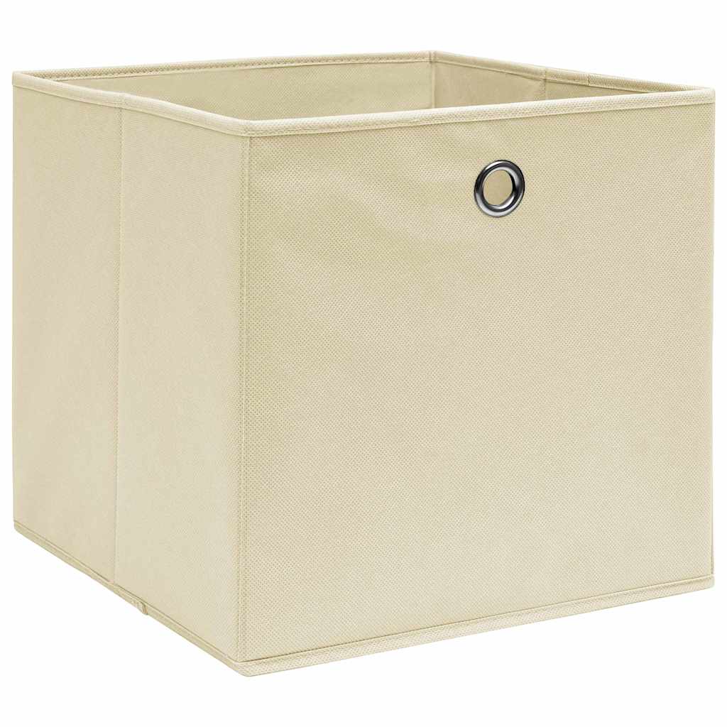 VIDAXL -Speicherboxen 10 PCs 32x32x32 cm Fabric Cream -Anter