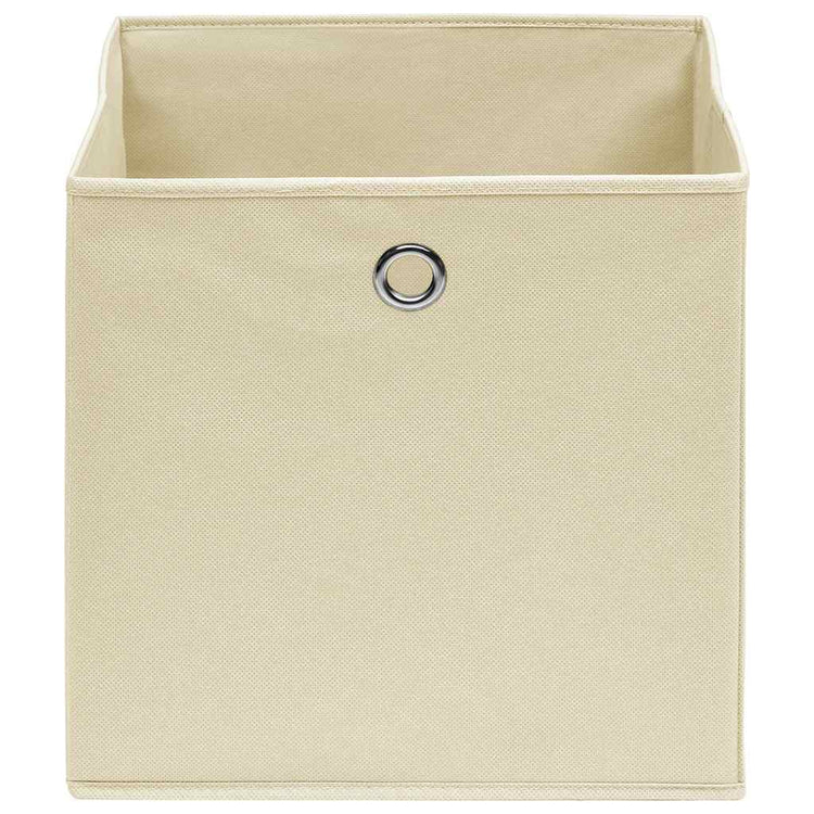 VIDAXL -Speicherboxen 10 PCs 32x32x32 cm Fabric Cream -Anter