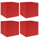 VIDAXL -Speicherboxen 4 PCs 32x32x32 cm Stoff rot