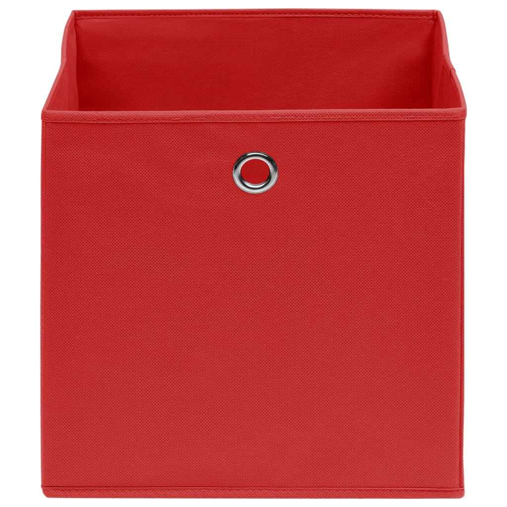 VIDAXL -Speicherboxen 10 PCs 32x32x32 cm Stoff rot