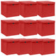 VIDAXL -Speicherboxen mit Deckel 10 PCs 32x32x32 cm Gewebe weiß