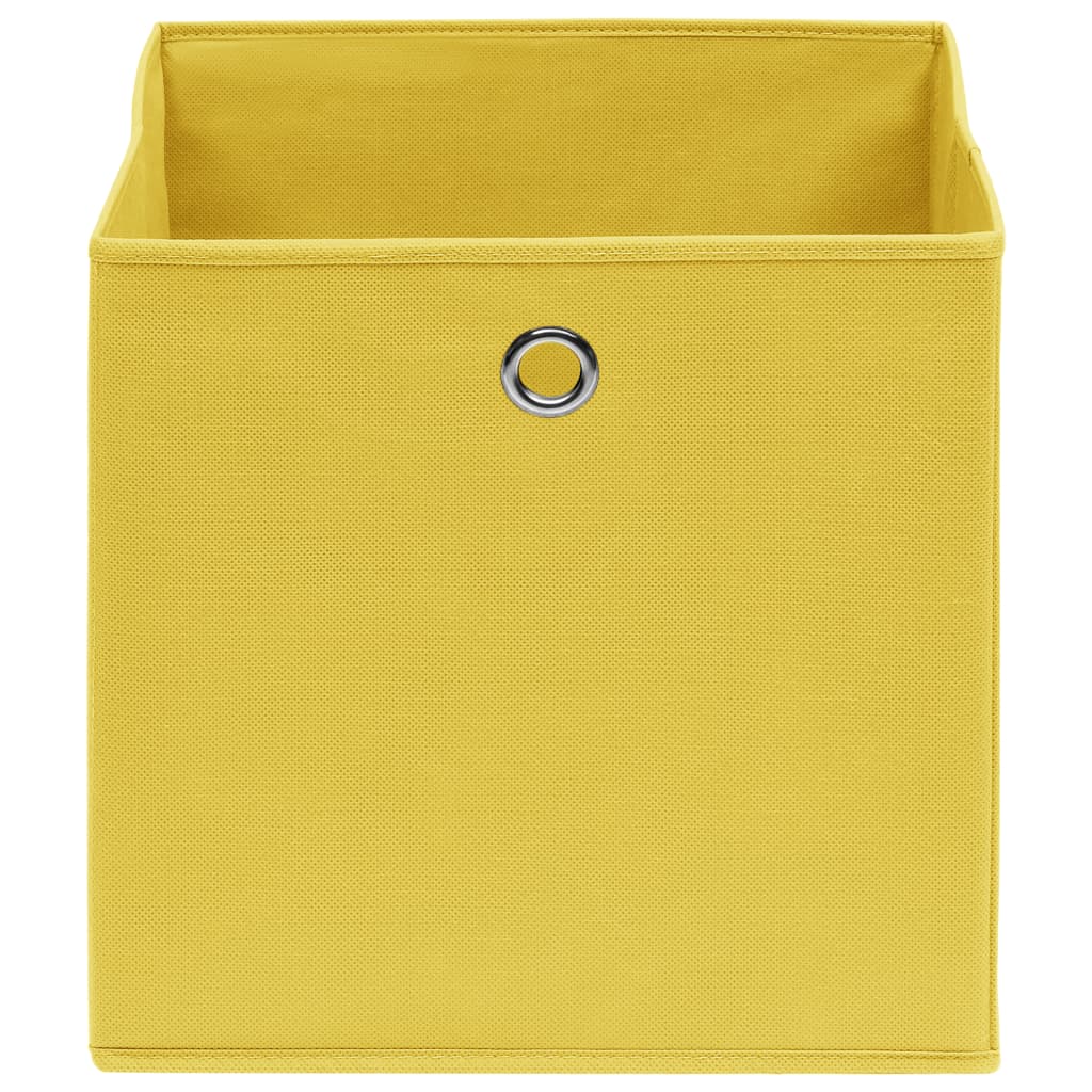 VIDAXL -Speicherboxen 4 PCs 32x32x32 cm Stoff gelb