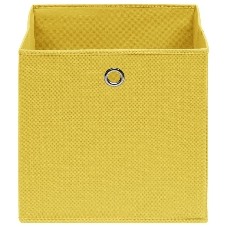 VIDAXL -Speicherboxen 4 PCs 32x32x32 cm Stoff gelb