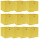 VIDAXL -Speicherboxen 10 PCs 32x32x32 cm Stoff gelbgelb