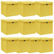 VIDAXL -Speicherboxen mit Deckel 10 PCs 32x32x32 cm Gewebe gelb