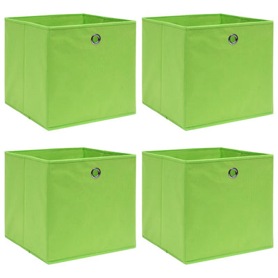 VIDAXL -Speicherboxen 4 PCs 32x32x32 cm Stoff grün