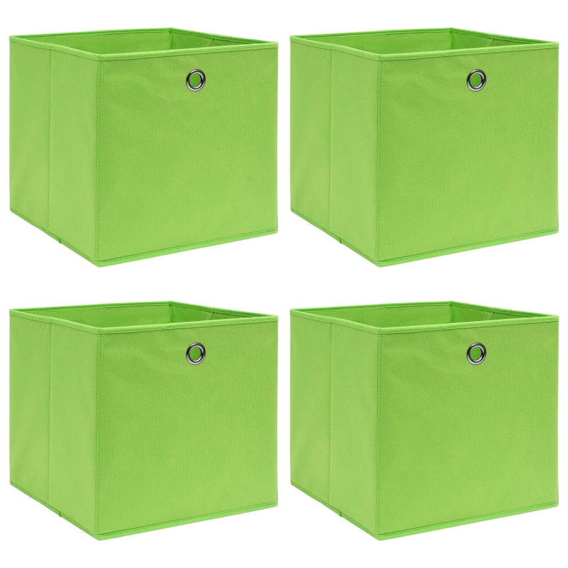 VIDAXL -Speicherboxen 4 PCs 32x32x32 cm Stoff grün