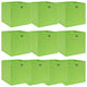 VIDAXL -Speicherboxen 10 PCs 32x32x32 cm Stoff grün
