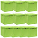 VIDAXL -Speicherboxen mit Deckel 10 PCs 32x32x32 cm Stoff lila lila