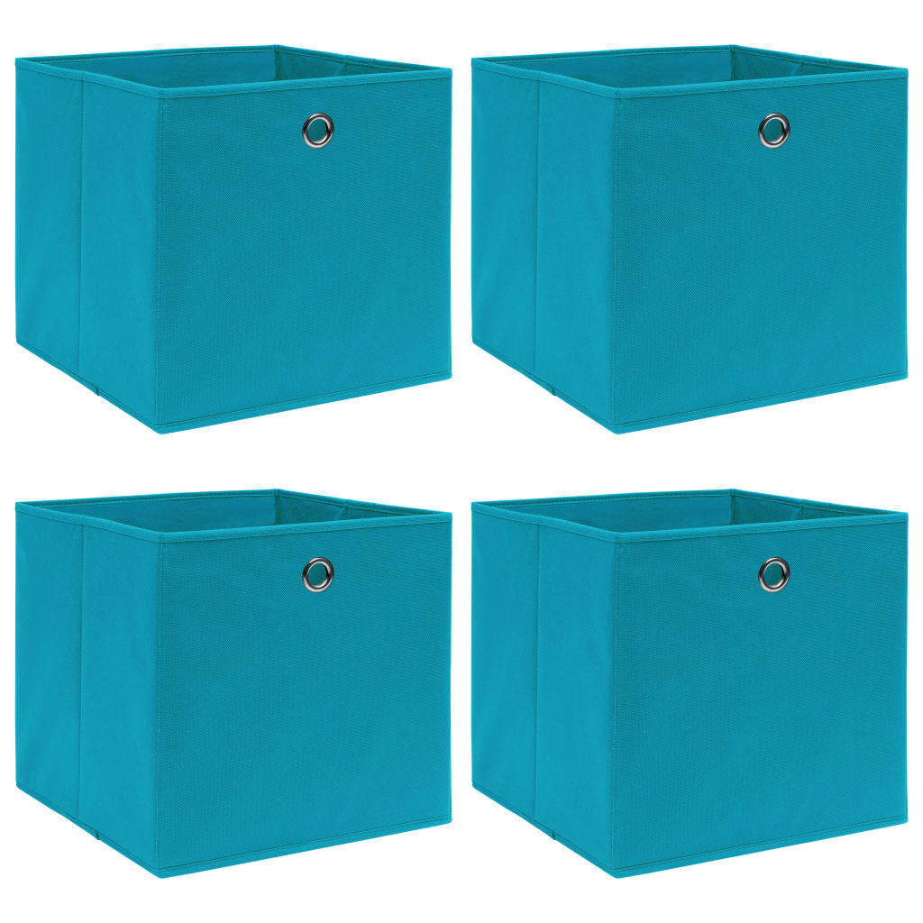 VIDAXL -Speicherboxen 4 PCs 32x32x32 cm Stoff Baby Blau