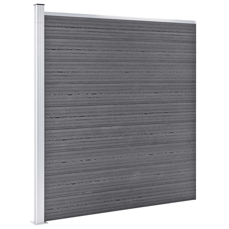VIDAXL -Fechten 2 Quadrat und 1 schräg 446x186 cm HKC Grau