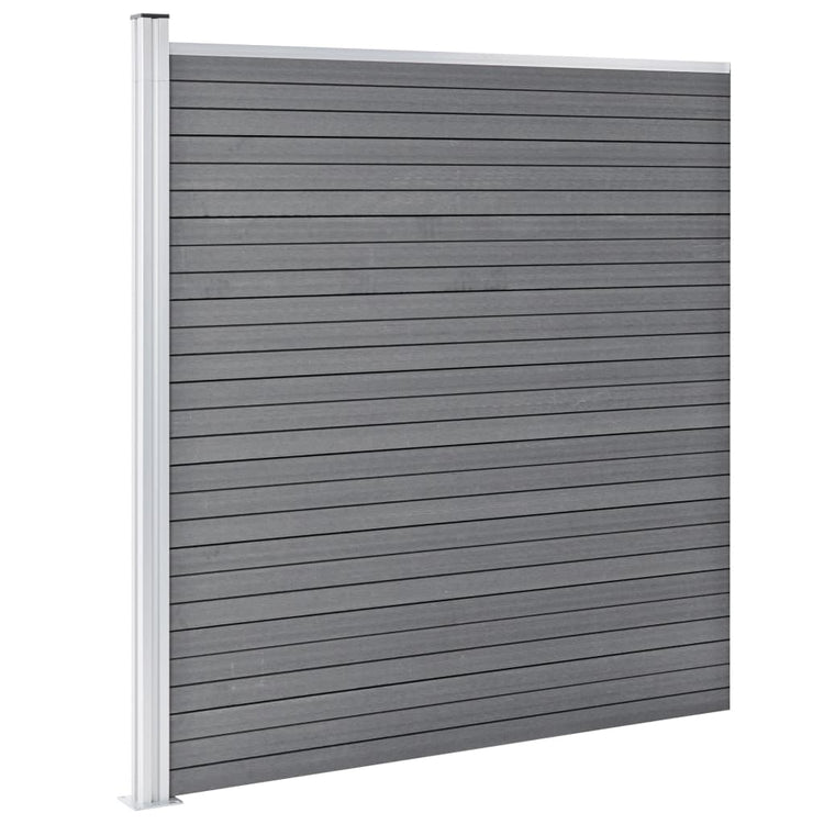 VIDAXL -Fechten 2 Quadrat und 1 schräg 446x186 cm HKC Grau