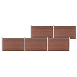 Vidaxl -Zaun 872x106 cm HKC Brown - afbeelding 1