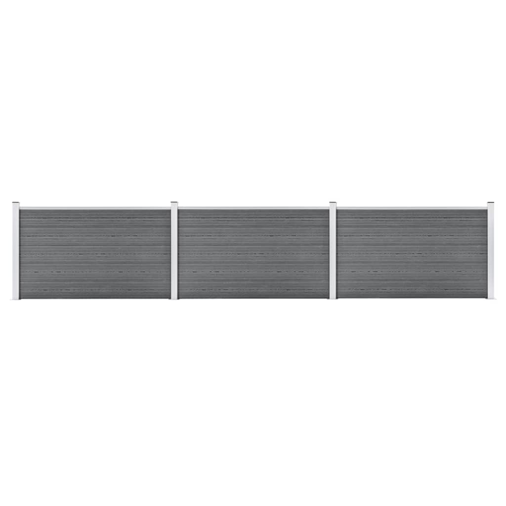 Vidaxl -Zaun 526x106 cm HKC Grau