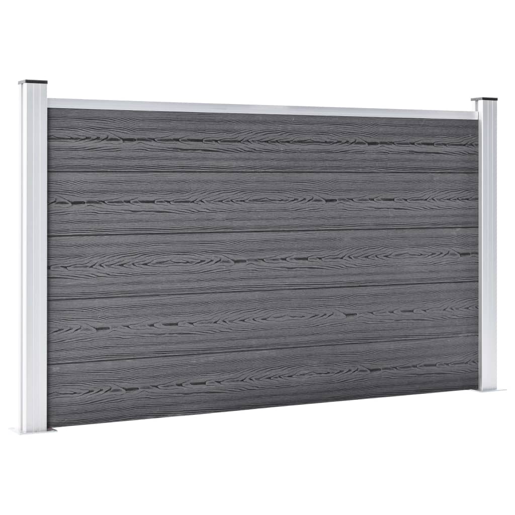 Vidaxl -Zaun 526x106 cm HKC Grau