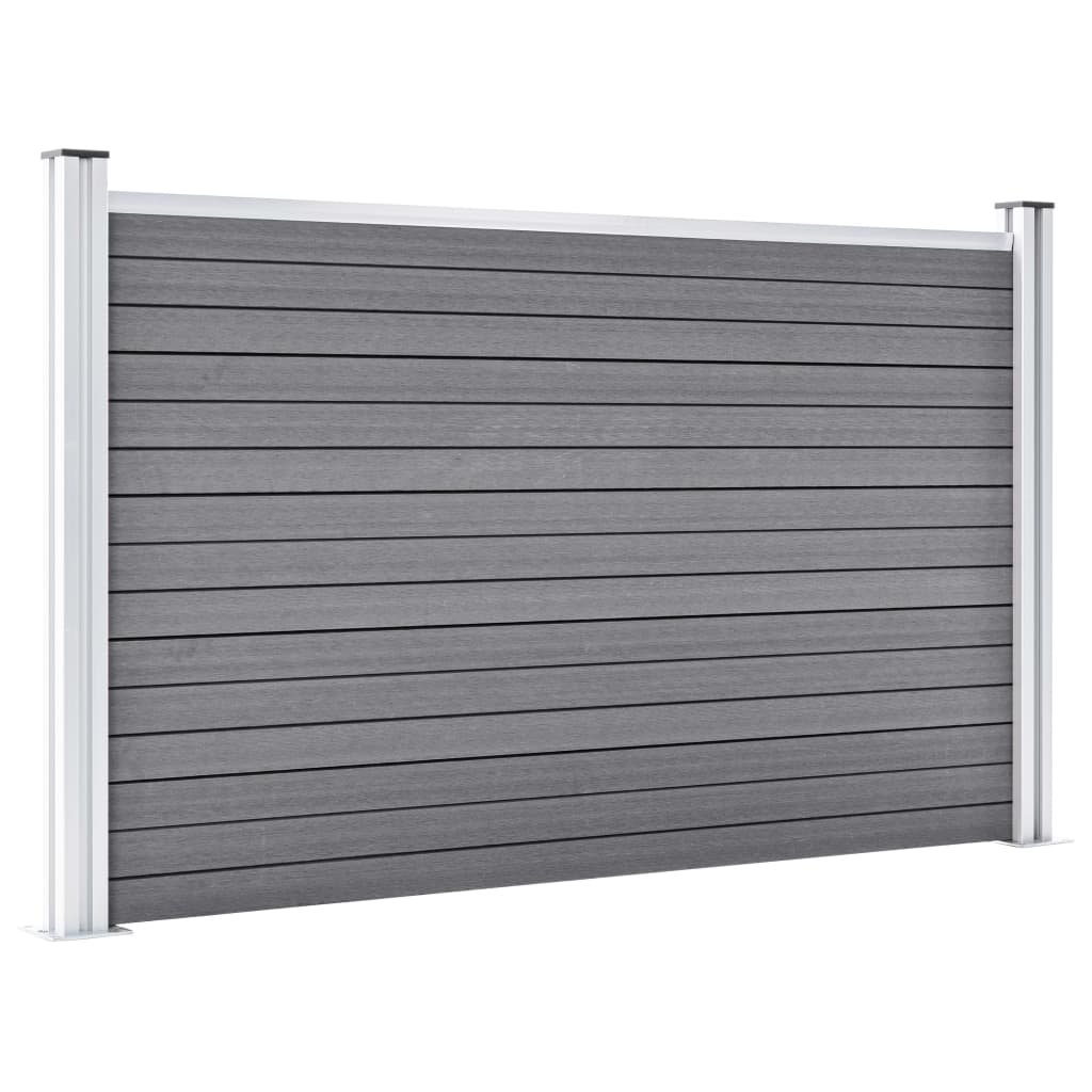 Vidaxl -Zaun 526x106 cm HKC Grau