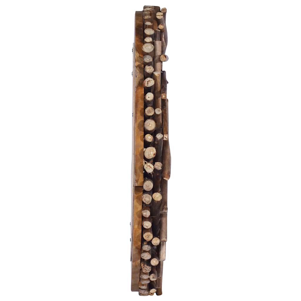 Vidaxl -Wandspiegel um 60 cm Teakholzholz