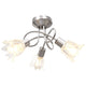 VIDAXL -Deckenlampe mit Glas -Tulpe -verdrängten Kapuzen 3xe14 transparent