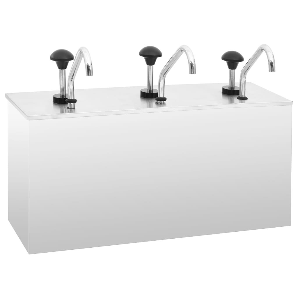 Vidaxl -Sauce -Spender 3x3,5 L Edelstahl