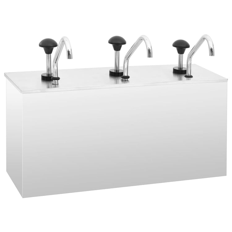 Vidaxl -Sauce -Spender 3x3,5 L Edelstahl