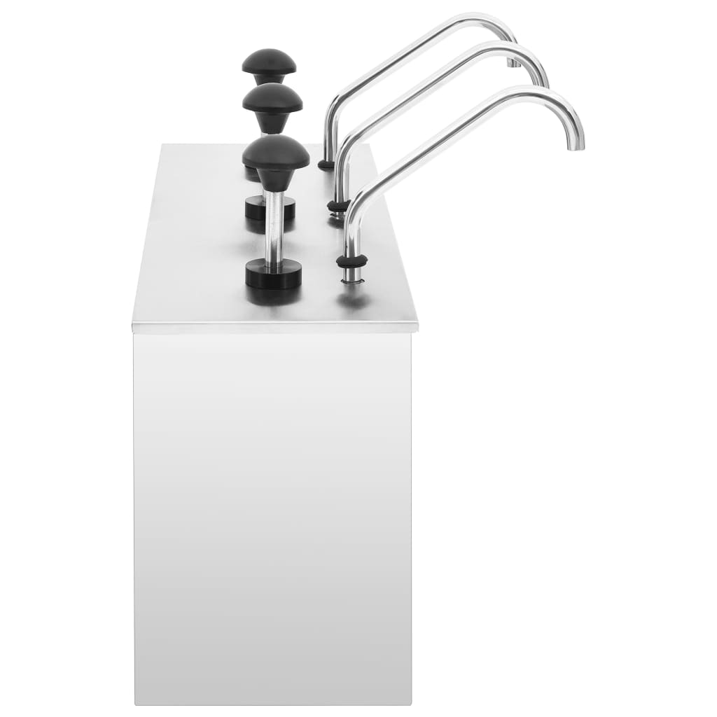 Vidaxl -Sauce -Spender 3x3,5 L Edelstahl