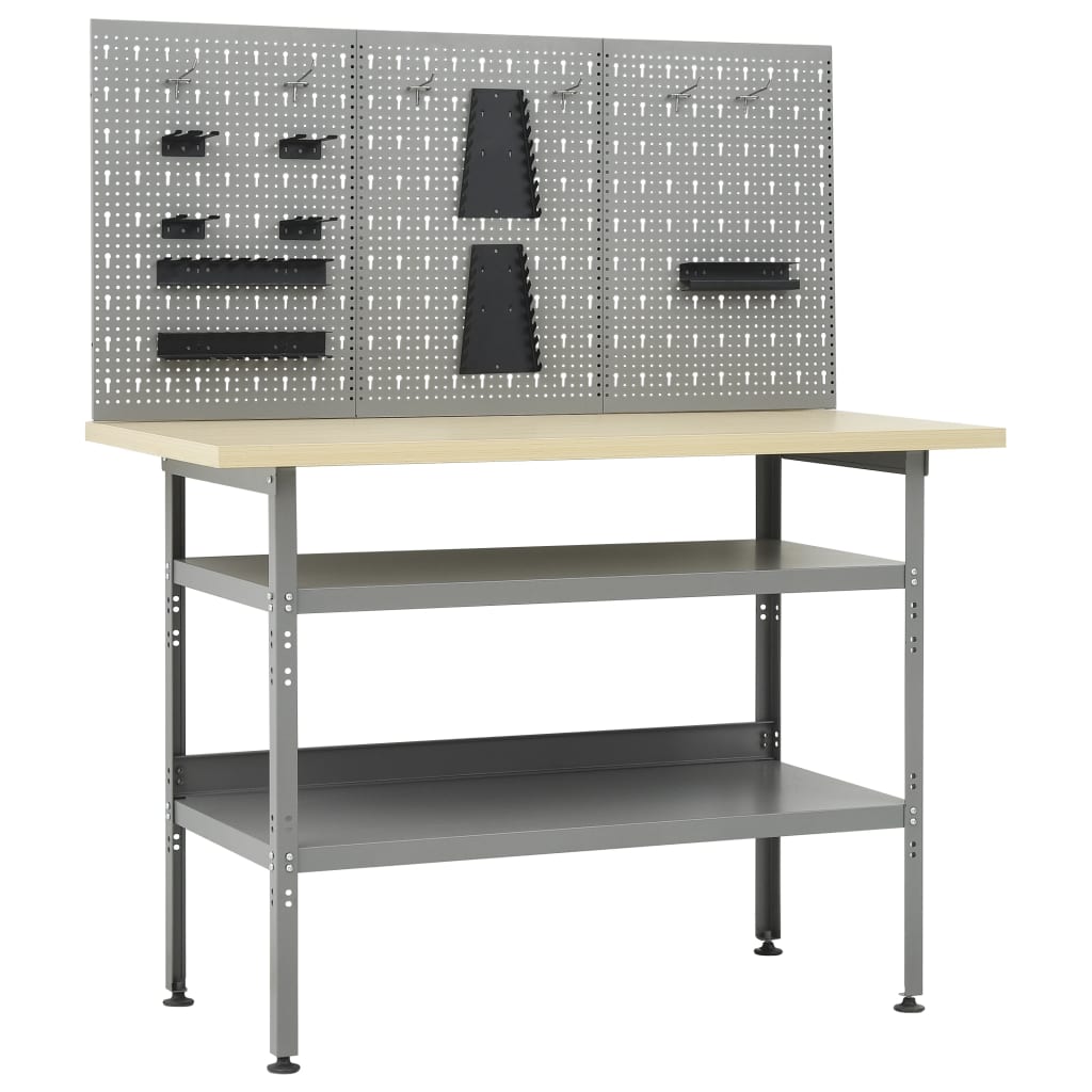Vidaxl Workbench mit drei Wandpaneele