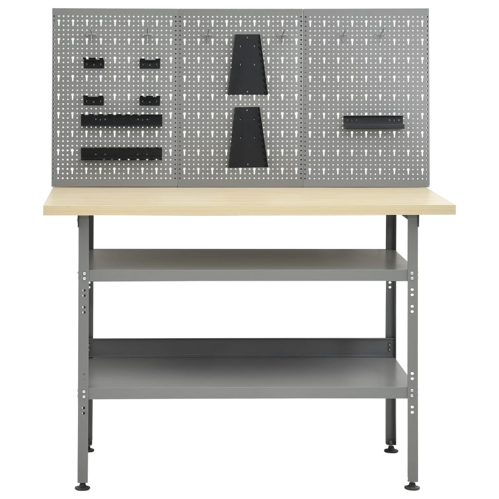 Vidaxl Workbench mit drei Wandpaneele