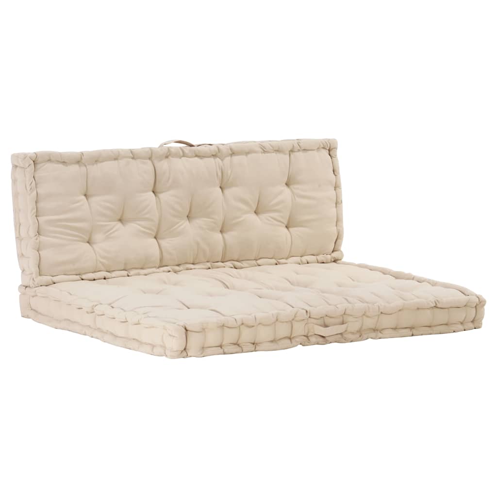 VIDAXL PALLET FODEN KÜHLEN 2 ST Baumwoll Beige