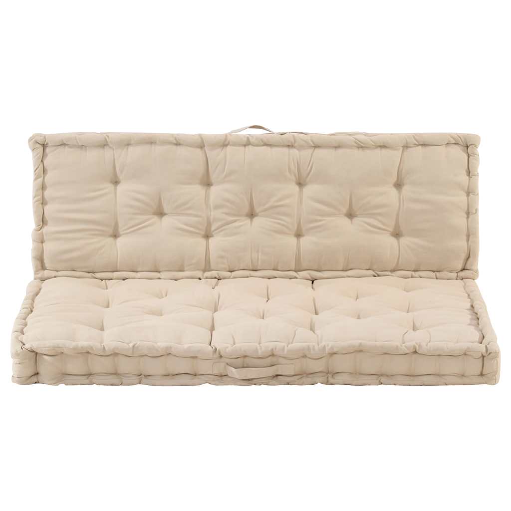 VIDAXL PALLET FODEN KÜHLEN 2 ST Baumwoll Beige