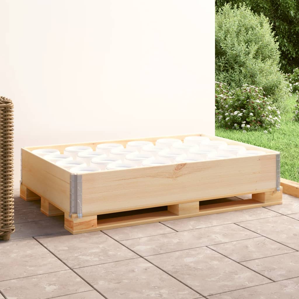 VIDAXL Palettenaufsatz 80x120 cm Massives Kiefernholz