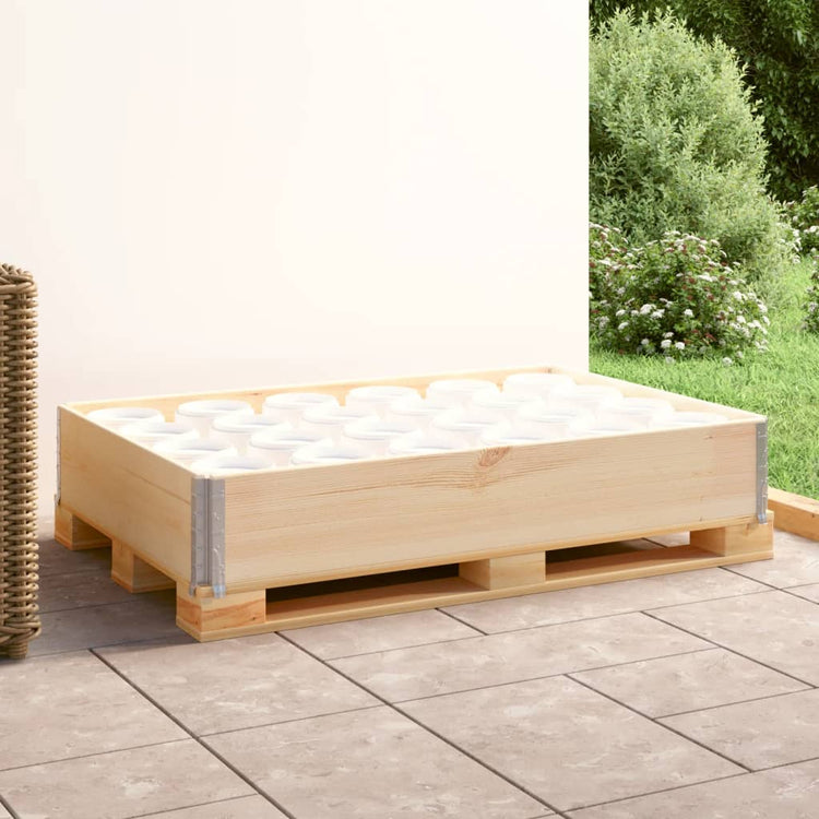 VIDAXL Palettenaufsatz 80x120 cm Massives Kiefernholz