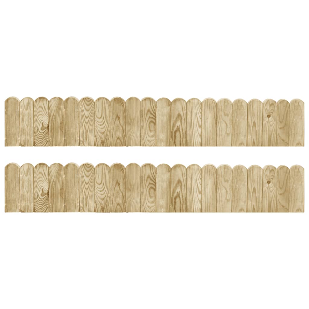Vidaxl -Gazonkanten 2 PCs 120 cm imprägnierte Kiefer