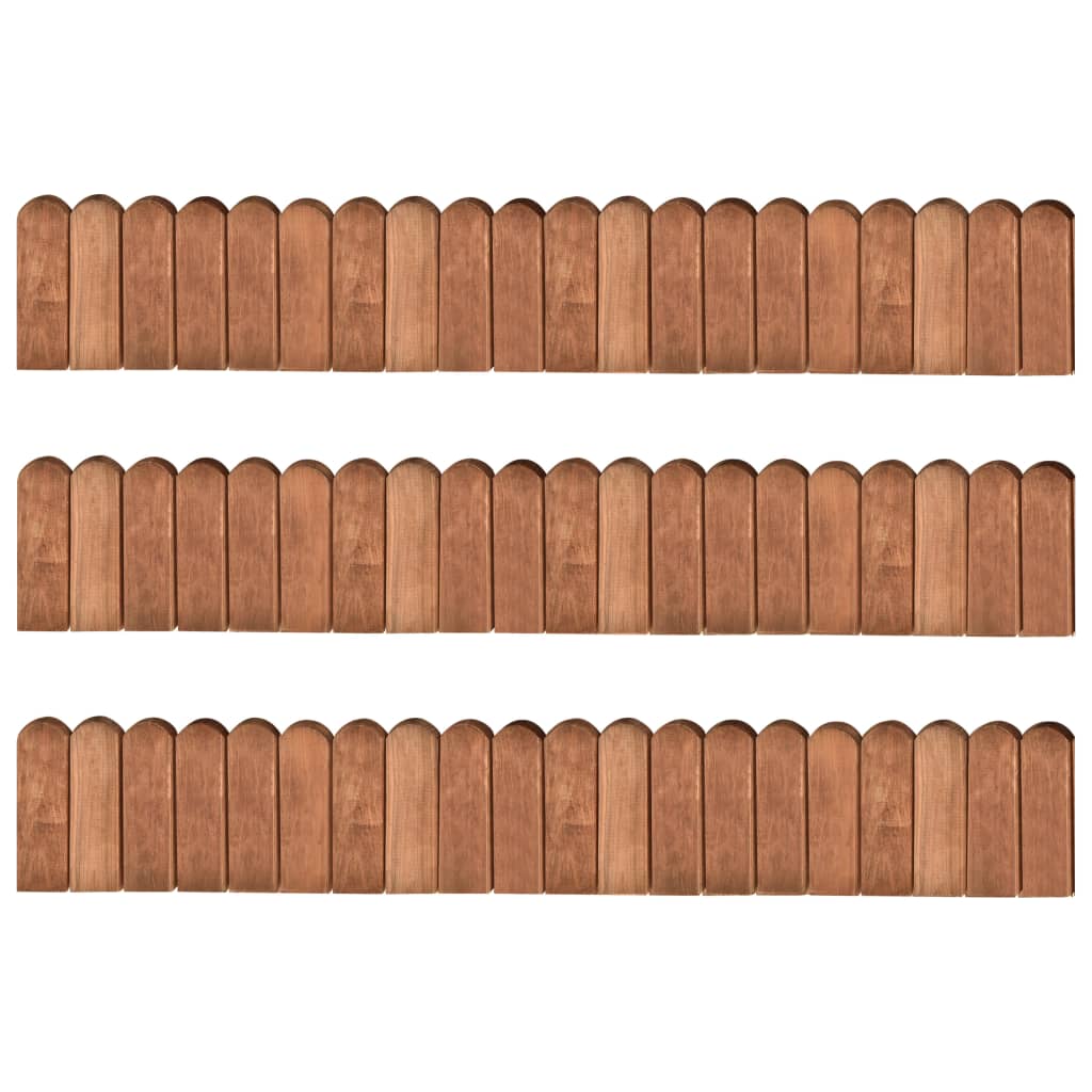Vidaxl -Gazonkanten 3 ST 120 cm imprägniertes Kiefernholz