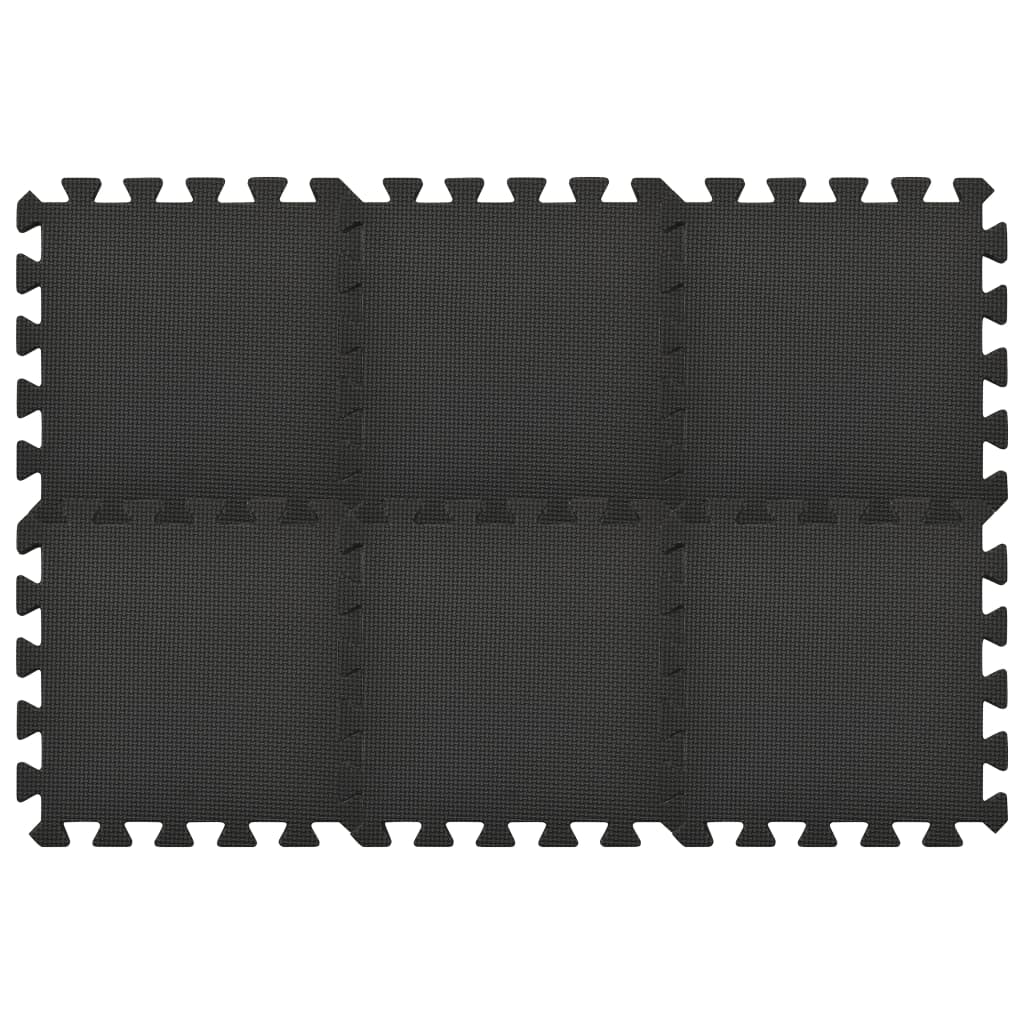 Vidaxl 54x Bodenmatten 4.86 ㎡ Eva Foam Schwarz