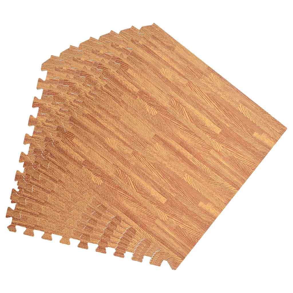 Vidaxl -Bodenmatten 12 ST 4.32 ㎡ EVA -Schaumholz -Holzkorndruck