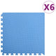 Vidaxl -Bodenmatten 6 ST 2.16 ㎡ EVA Schaumblau Blau