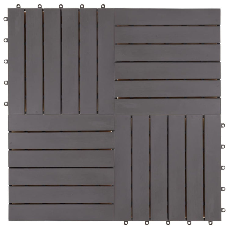 VIDAXL -Terrassenfliesen 20 PCs 30x30 cm Feststoff Acaciahout Graywash