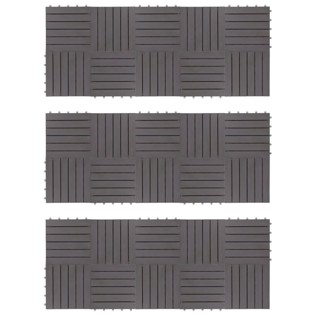 VIDAXL -Terrassenfliesen 30 x 30 x 30 cm Feststoff Acaciahout Graywash