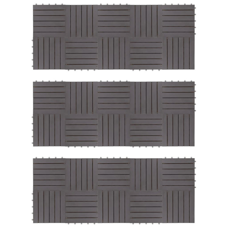VIDAXL -Terrassenfliesen 30 x 30 x 30 cm Feststoff Acaciahout Graywash