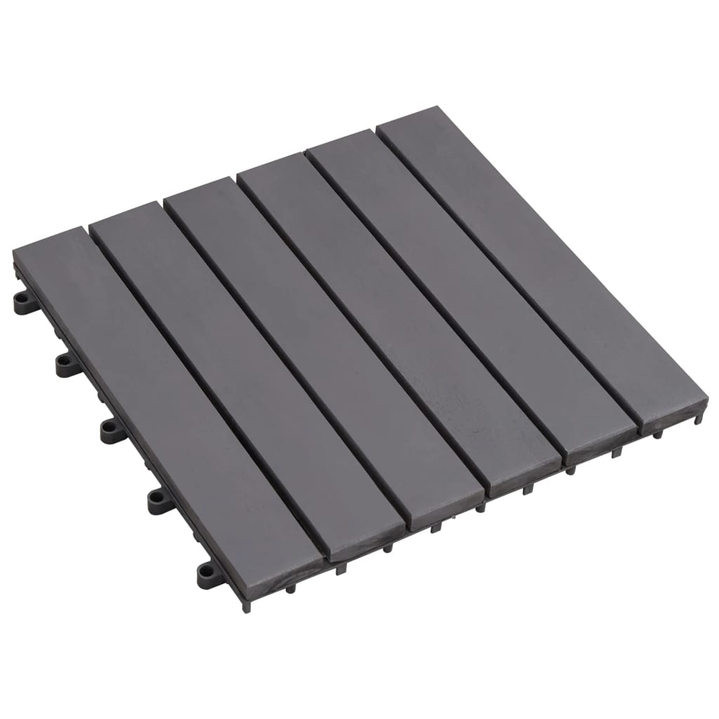 VIDAXL -Terrassenfliesen 30 x 30 x 30 cm Feststoff Acaciahout Graywash
