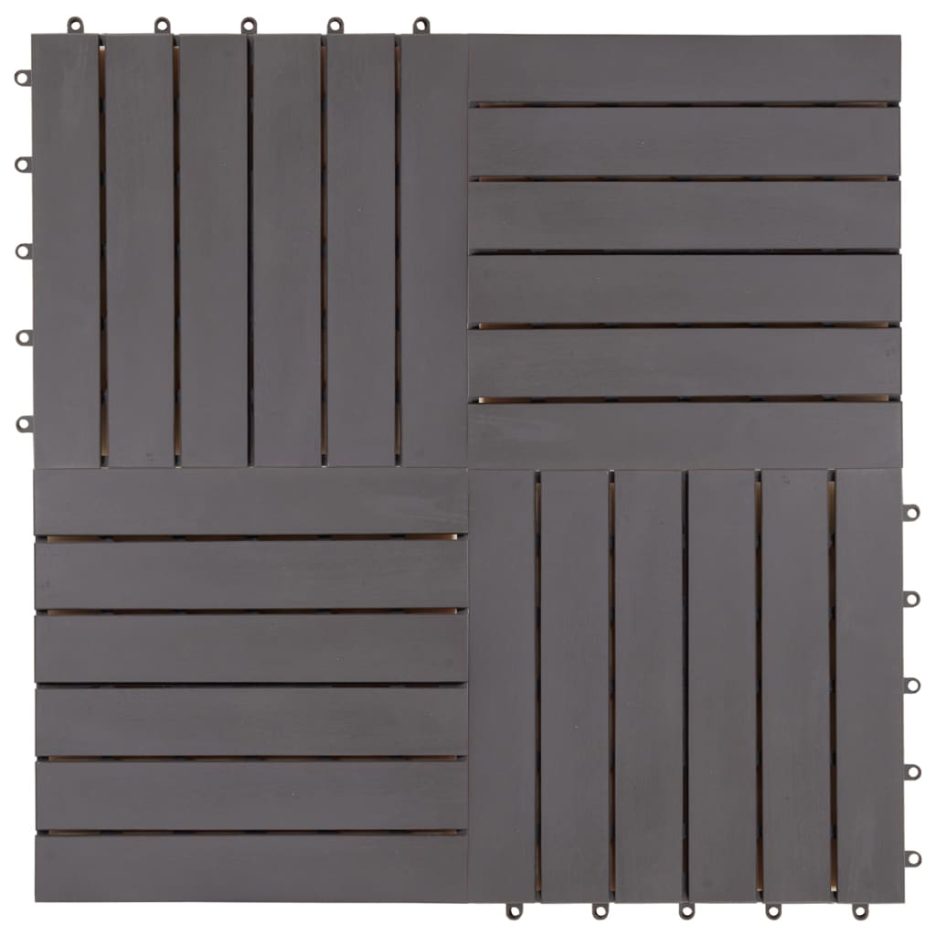 VIDAXL -Terrassenfliesen 30 x 30 x 30 cm Feststoff Acaciahout Graywash
