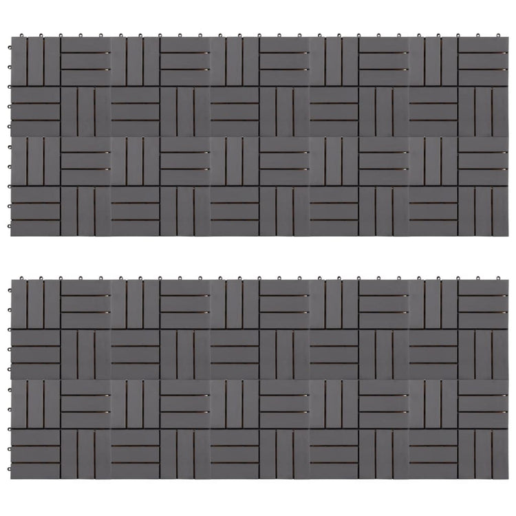 VIDAXL -Terrassenfliesen 20 PCs 30x30 cm Feststoff Acaciahout Graywash